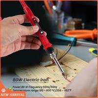 Emption!220V 80W Lcd Electric Soldering Iron 908S Adjustable Temperature Solder Iron With Quality Soldering Iron Tips And Kits E