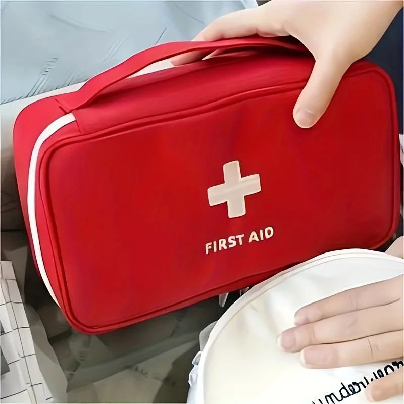 Portable emergency medical kit for families, outdoor trips, camping and mountain adventures - Campus ready (without medication)