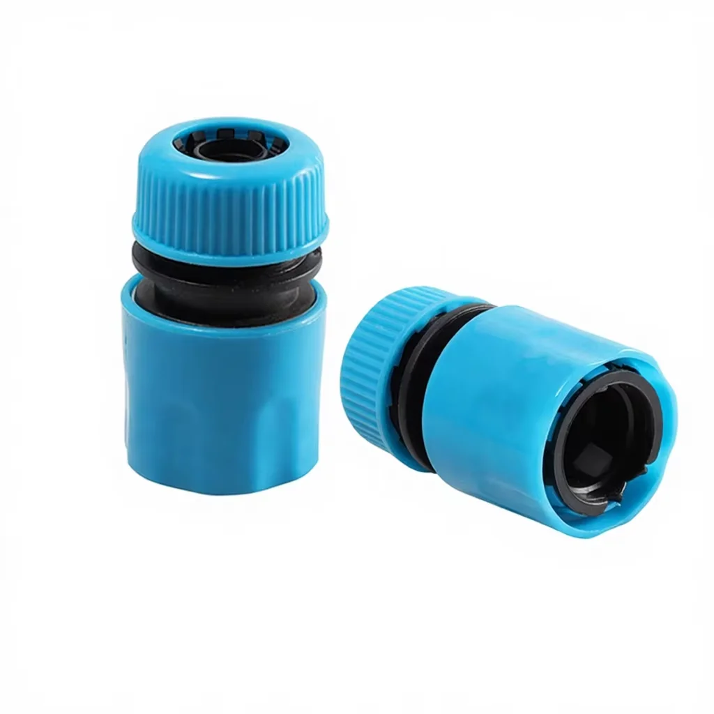 New Color 4-Point Hose Water Pipe Quick Connector Eco-Friendly Blue Water Passage ABS Engineering Plastic Nipple-Type for Home