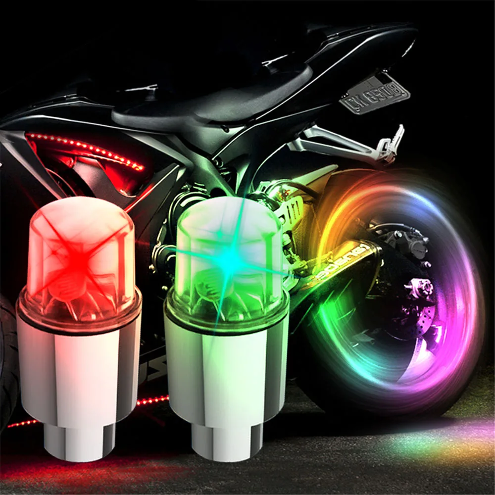 

Neon Bicycle Spoke Light Motorcycle Car Wheel Tire Valve Caps LED Light MTB Cycling Lantern Spokes Tyre Lamp Bike Accessories