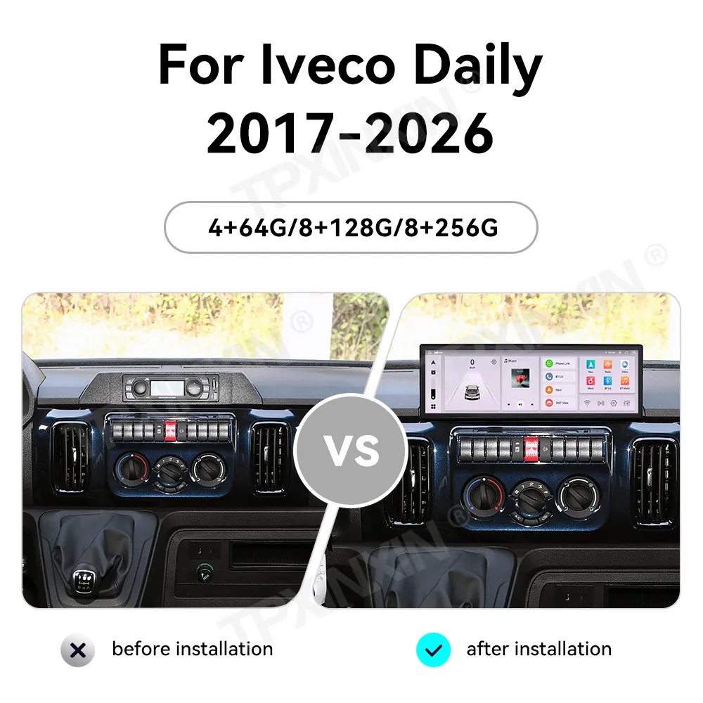 Touch Screen Car Radio For Iveco Daily 2017-2026 Android GPS Automotive Multimedia Auto Radio Stereo Receiver Head Unit