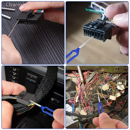 Imagen 2 del producto Herramienta ejector de extracción de terminales eléctricos de coche, Extractor de pines de conector, Extractor de liberación para reparación automotriz, 41 Uds.