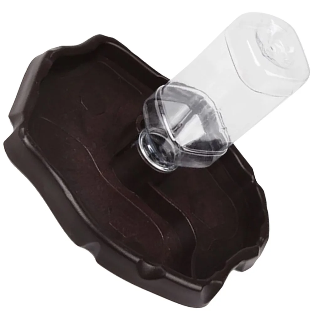 1 مجموعة وعاء مياه الزواحف موزع أوتوماتيكي مع مظهر طبيعي وعاء تغذية سطح أملس لخزان التنين الملتحي ليوبارد أبو بريص