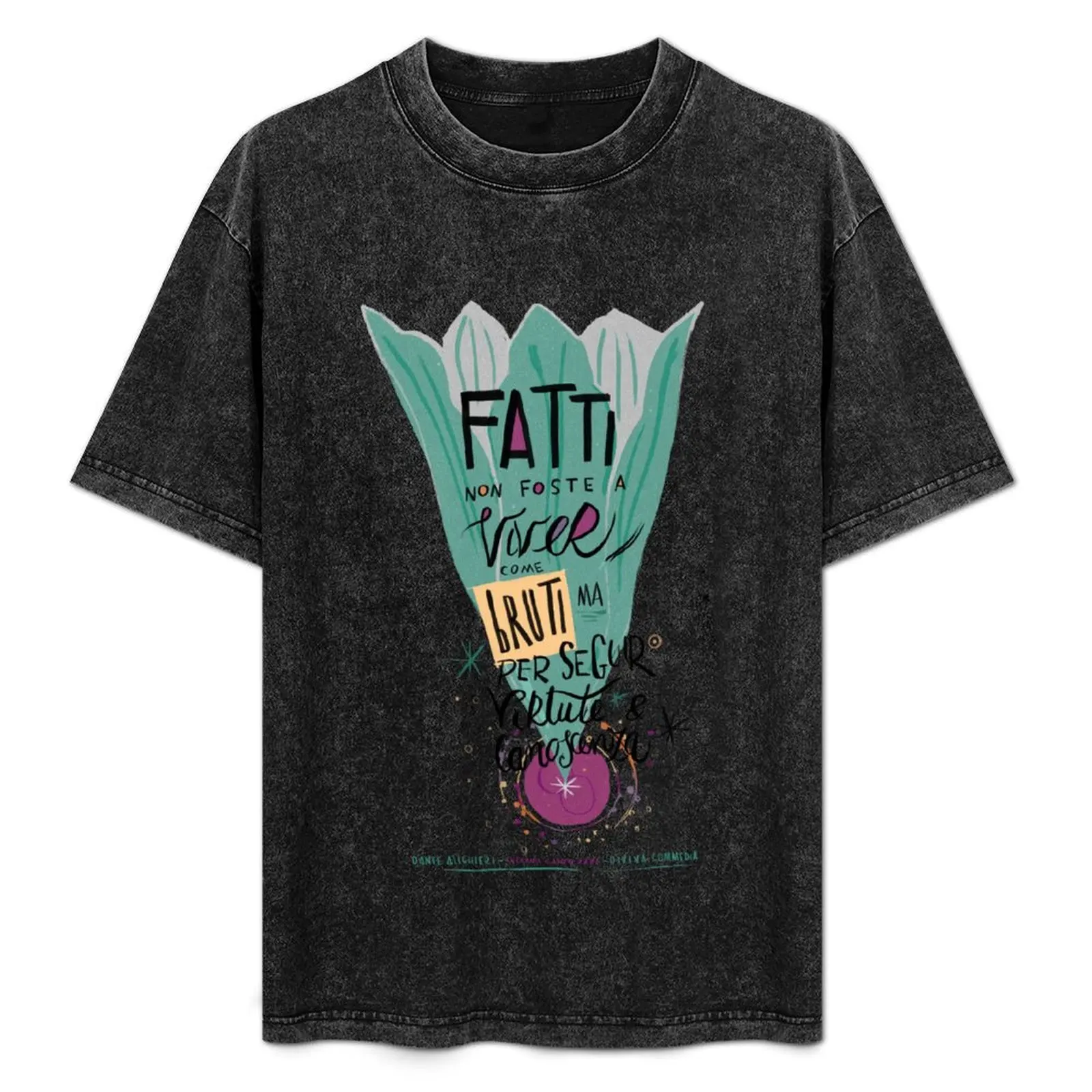 Dante Alighieri - Camiseta Divina commedia, camiseta informal de manga corta estilo callejero