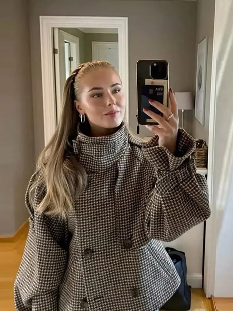 

2026 Autumn And Winter Women's New Coat Long Sleeve Stand Collar Button Outerwear Jacket