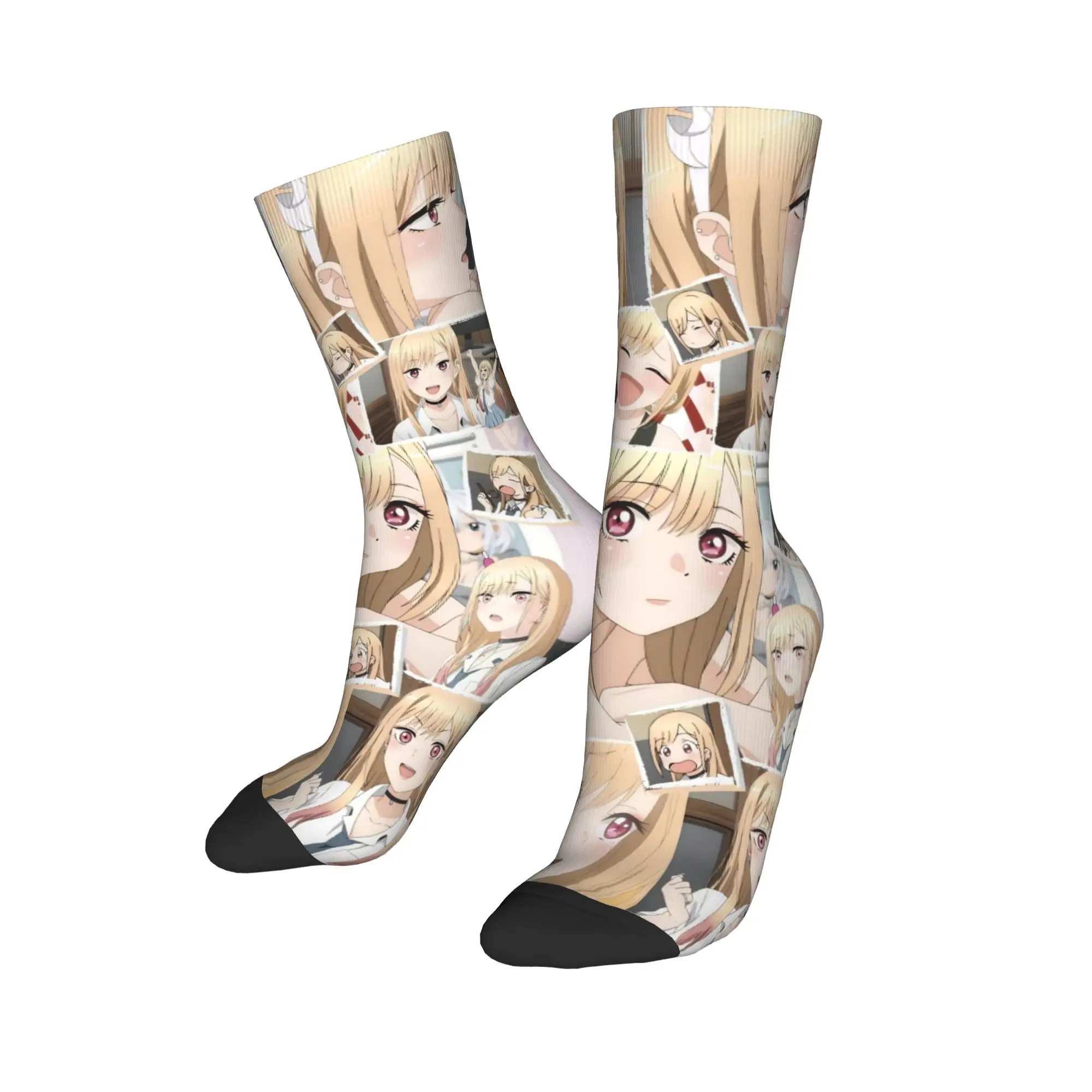 كيتاجاوا مارين شينجو و Sajuna Inui أنيمي الجوارب العصرية جوارب الرجال الدافئة لينة الدراجات الجوارب الخريف المطبوعة المضادة للانزلاق الجوارب
