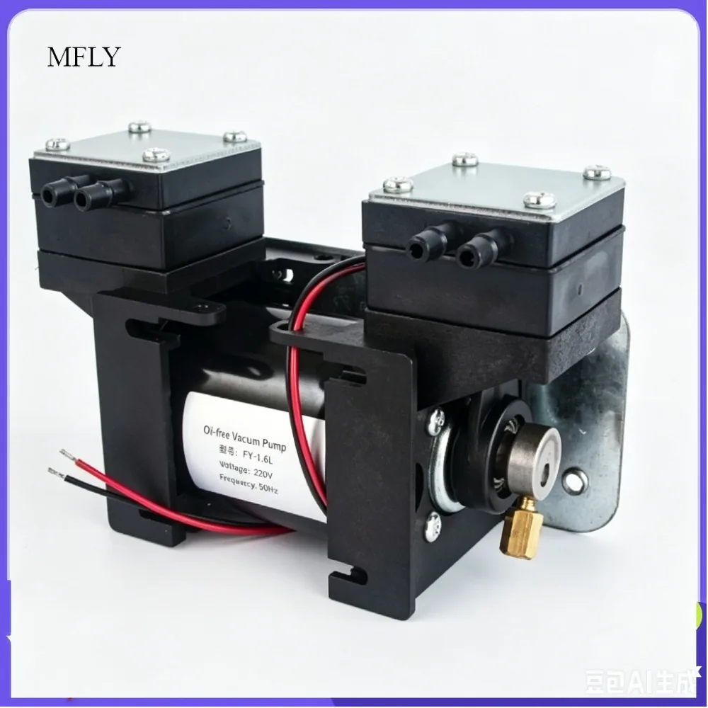 12V 220V Double Head Diaphragm Vacuum Pump Mute Micro Air Pump Positive Negative Pressure Air Pump For Beauty Instrument Industr