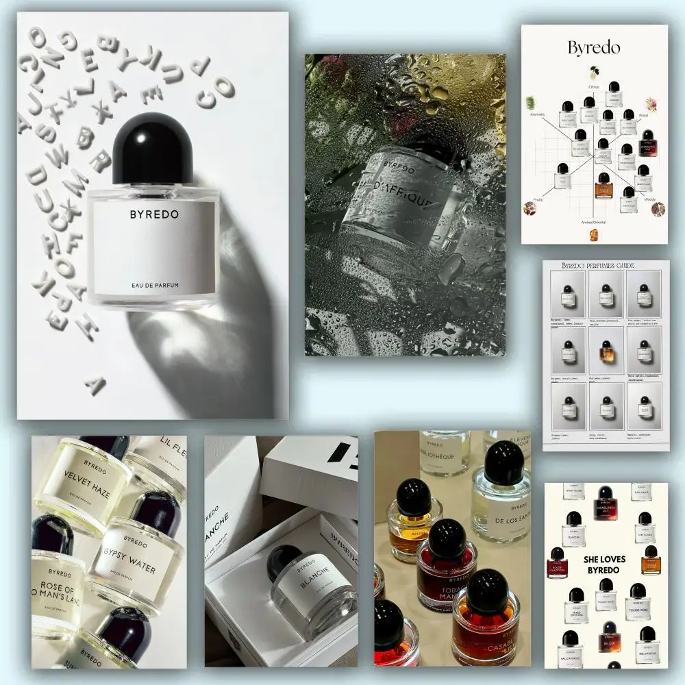 Póster de perfume B-B-Byredo HD Anime tema popular cantante/OST/película-autoadhesivo impermeable decoración del hogar