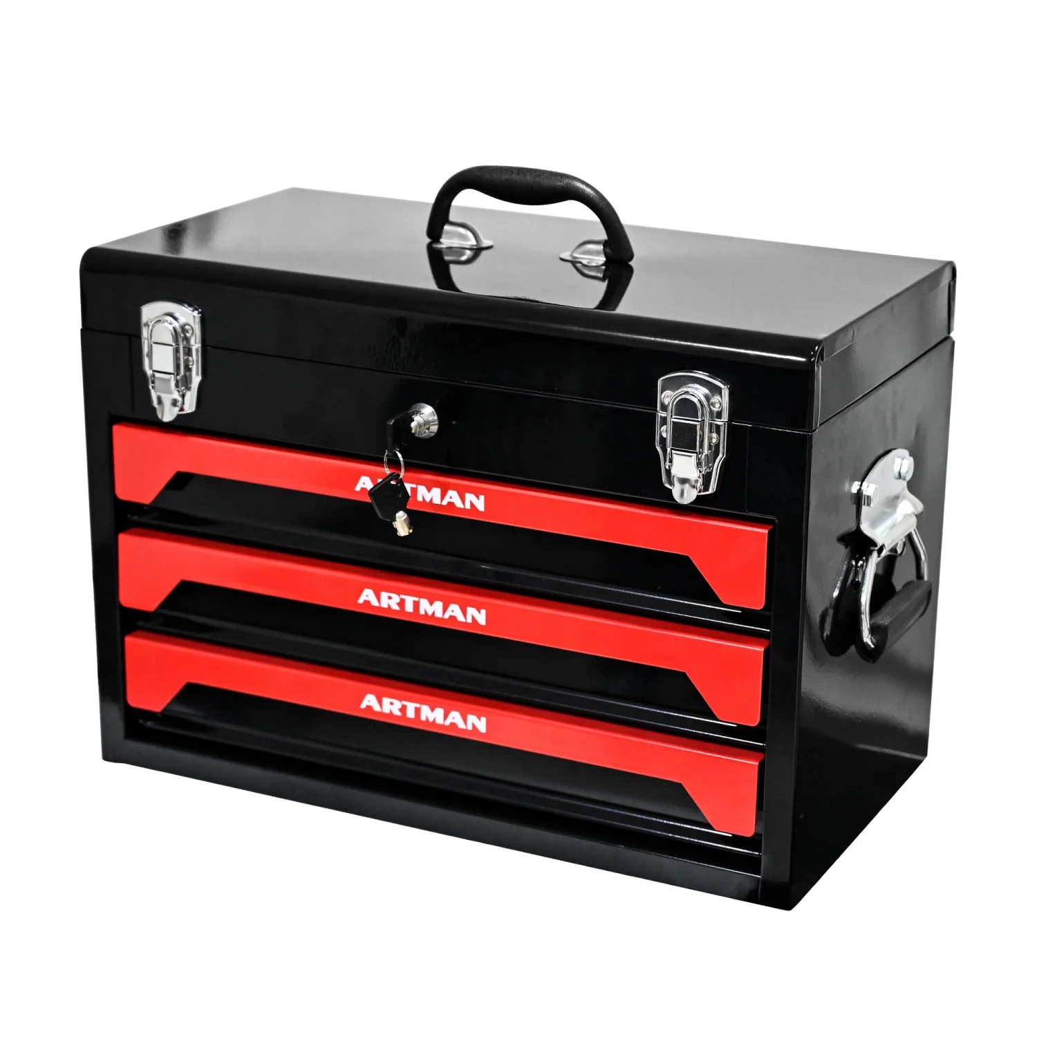 

Tool Box with 3 Drawers - Heavy Duty Storage Organizer for Tools