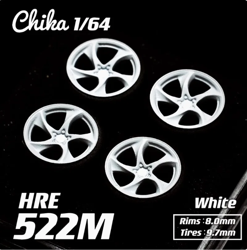 新品 1/64 HRE 522M 9.7mm/10.5mm 改造ホイールハブ 1:64 スタティックモデルカー対応 金属製 在庫あり 即日発送 男の子向けギフト