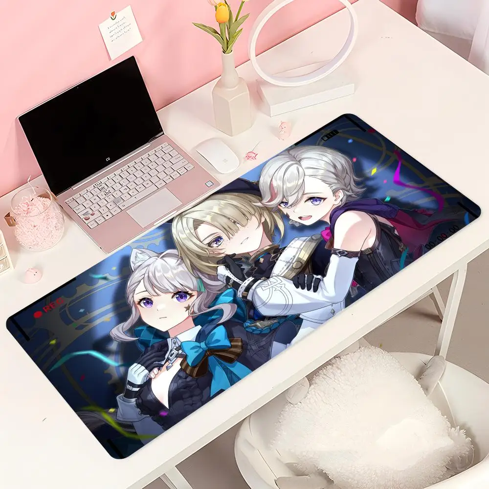 Genshin Impact Freminet Mousepad Large Gaming Mouse Pad LockEdge Thickened Computer Keyboard Table Desk Mat