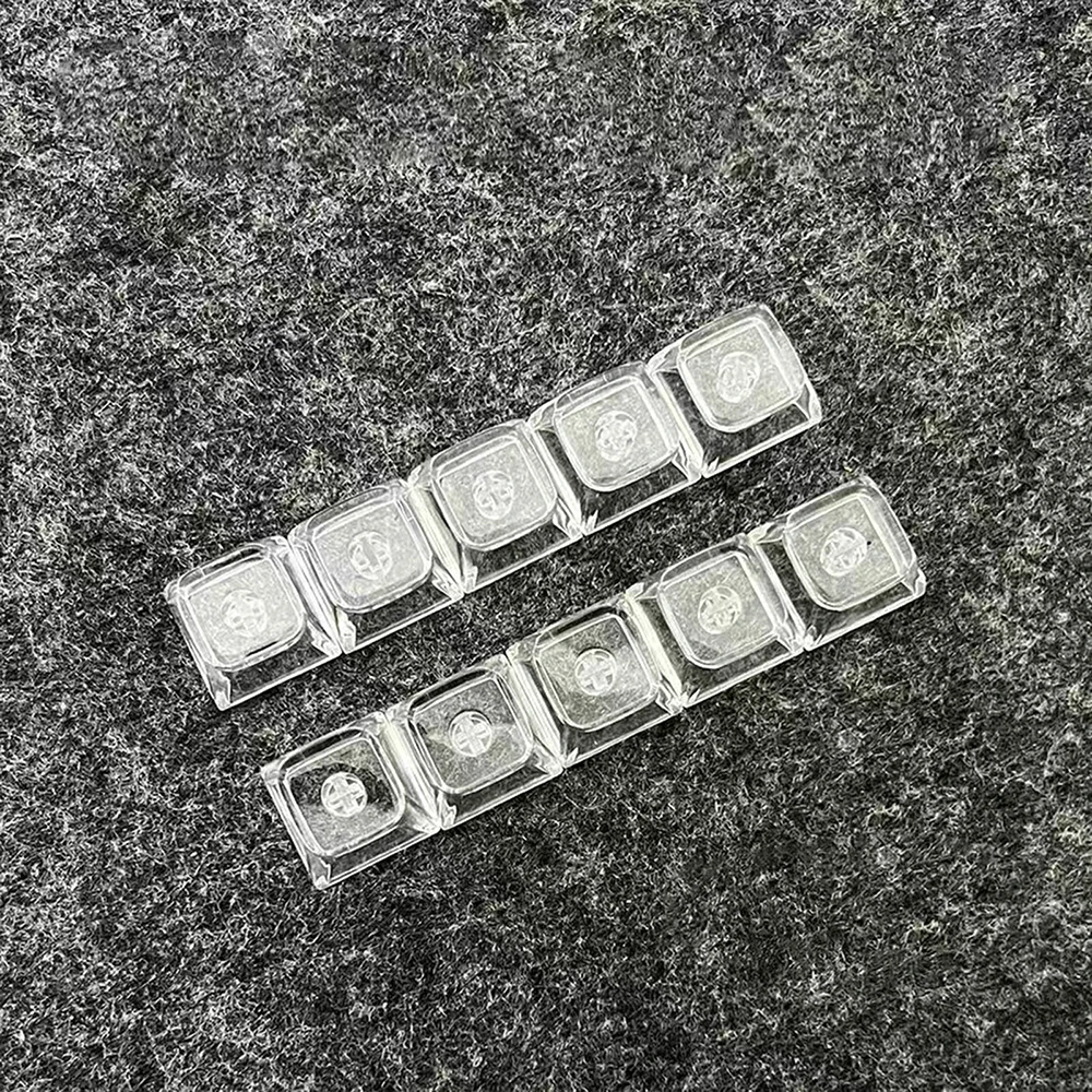 Keycaps transparentes do teclado, PC Keycap em branco, Teclado mecânico translúcido, XDA Crystal, 5 pcs, 10 pcs