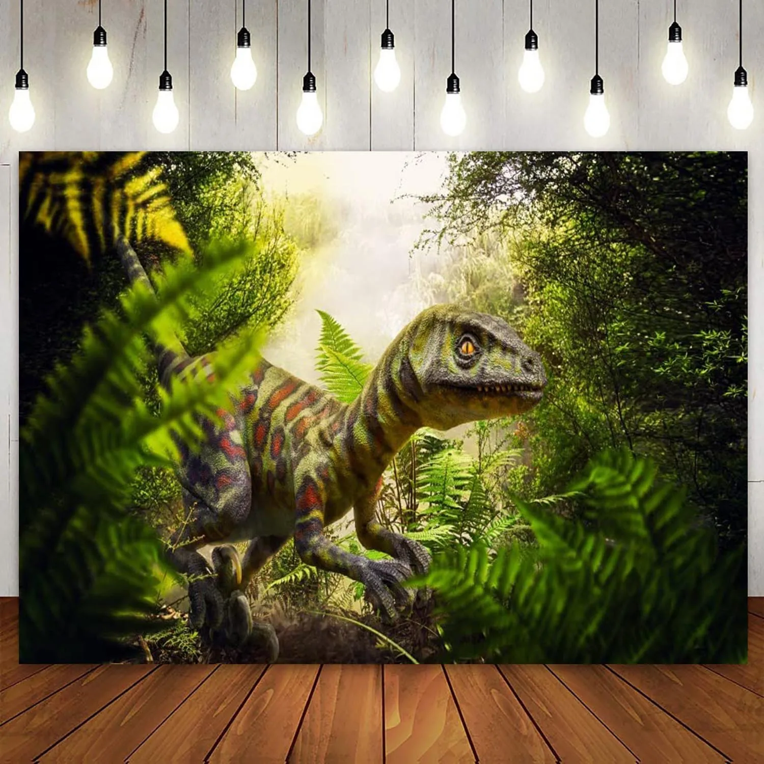 Jurassic Dinosaur World Tropical Jungle Photography Backdrop for Boy Baby Shower Birthday Party Decoration Banner Background