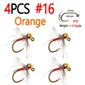 4pcs Orange Sz 16