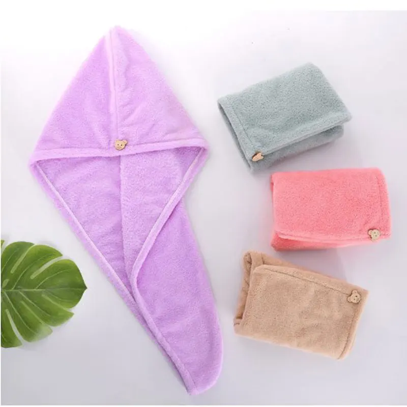 Magic Microfiber Hair Towel Fast Drying Dryer Towel Women Wrap Head Absorption Water Bath Hat