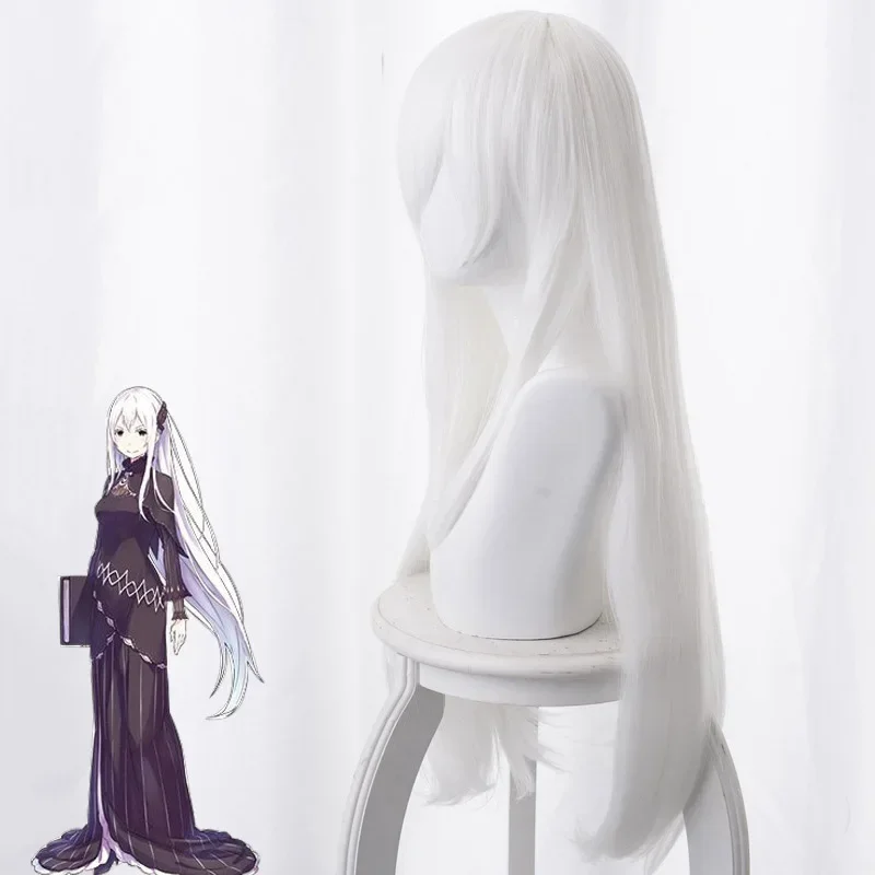 Echidna Cosplay Peruki RE: ZERO zaczynając życie w innym świecie Boku Białe długie proste włosy 80 cm i 100 cm