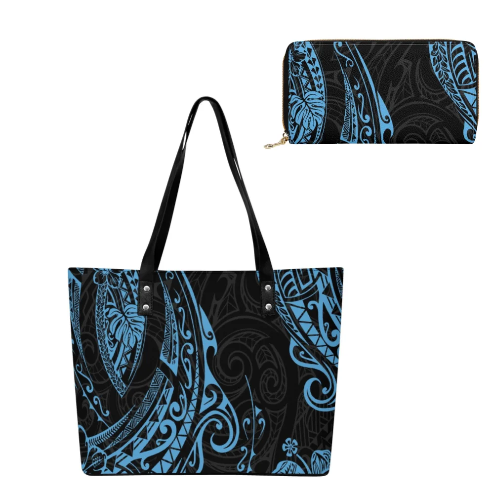 

Samoan Tribal Ladies' Exquisite Large-Capacity Combination Bag Polynesian Luxury Casual Women'S Bag Custom New Color Wallet Set