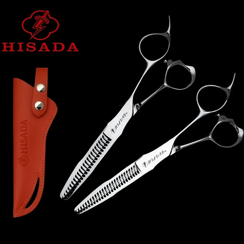 HISADA Hairdressing Scissors 6.0 Inch Teeth Clipper 10-15 30-35% Hairdressing Accessories VG10 Material Barber Scissors