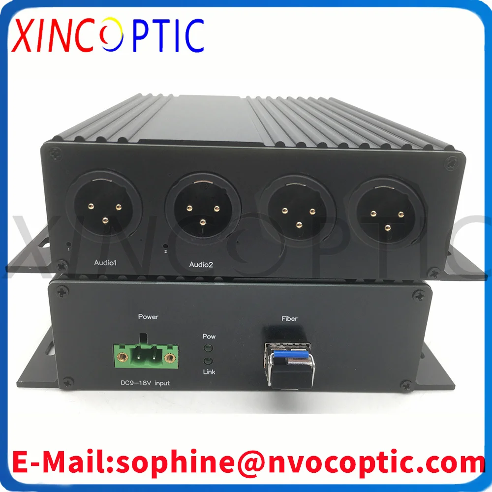 4Channel Forward XLR Audio to Fiber Converter Balanced Audio Over 1.25G BIDI 20KM LC /SC/FCOptical Extender TransceiverReceiver