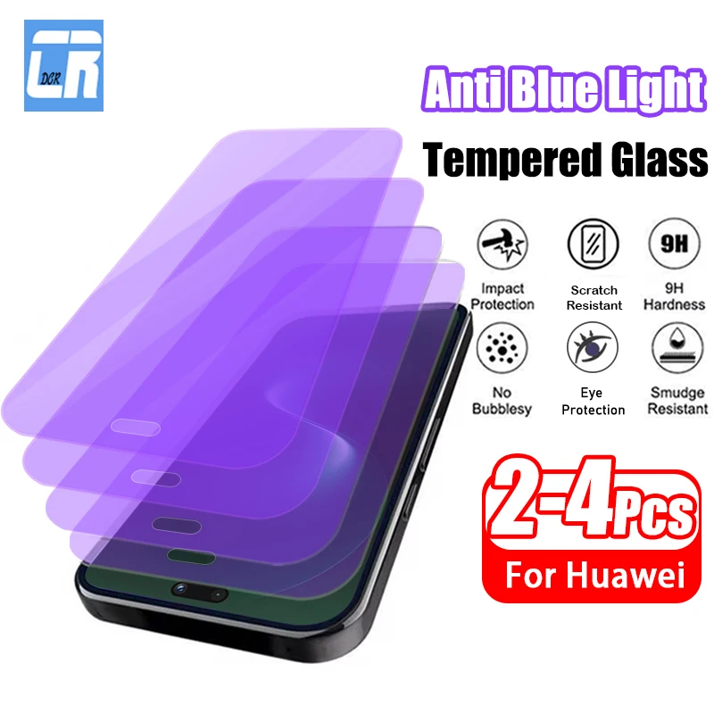 

2-4Piece Anti Blue-Ray Screen Protector for Huawei Nova 15 Ultra High-Quality Tempered Glass for Nova 15 Pro Eye Protection Film