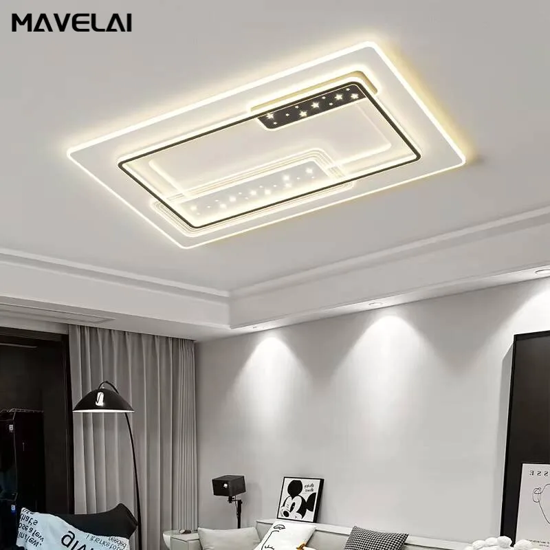 Simple Led Bedroom Ceiling Lights 2025 New Light Luxury Rectangular Ceiling Lampd Modern Home Interior Decoration Lighting Lamps