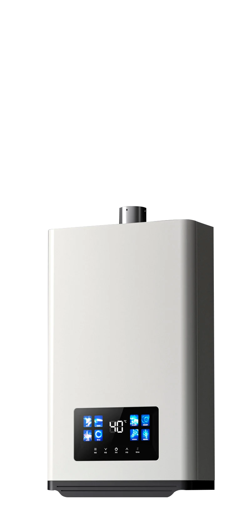 10L Portable Stainless Steel Tankless Water Heater LPG Smart LED Digital Instant Househo ld Propane Flue Type for RV Outdoor Car