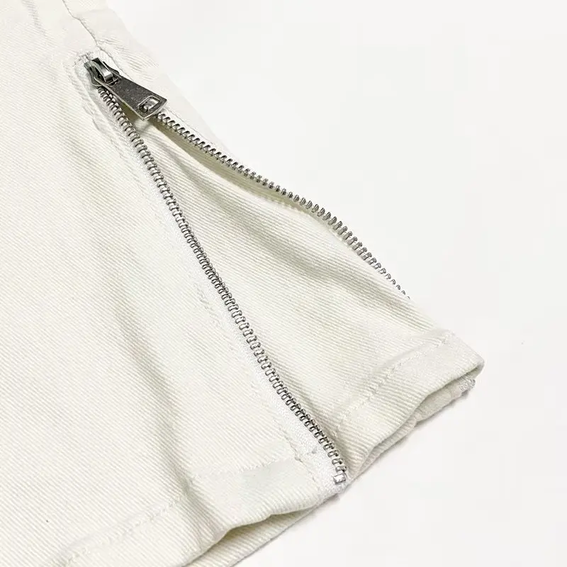 2026 Y2K Mode Weiße Baggy New Jeans Kpop Cargo-Hosen für Herren Kleidung Gerade Knöchelreißverschluss Damen Lange Hosen Ropa Hombre – Detail 23