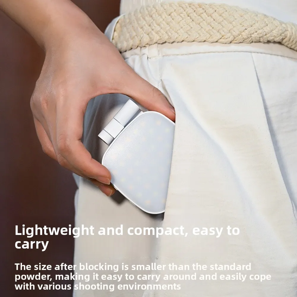 360° Rotation Magnetic Phone Selfie Light with Makeup Mirror 3 Color Mobile Phone Fill Light Retractable Adjustment Detachable