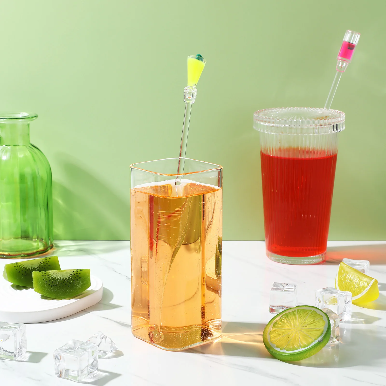 

10Pcs Drinks Mixing Stirrers Clear Swizzle Sticks Plastic Long Cocktail Stir Rods Coffee Beverage Stirrers Clear Swizzle Sticks