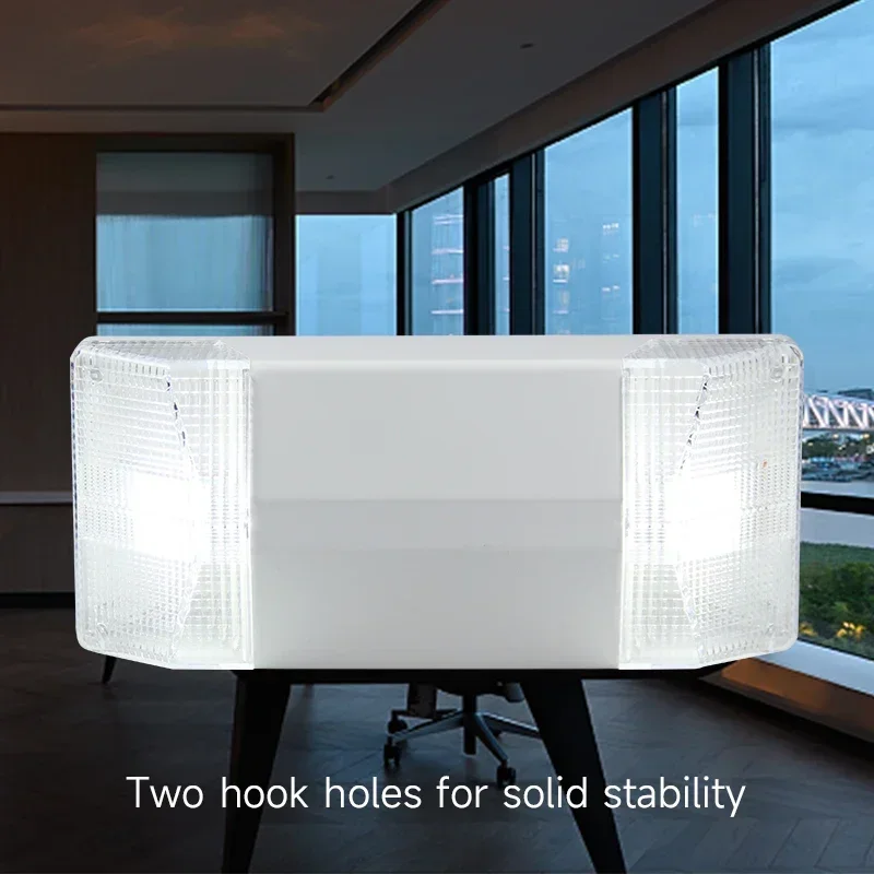 LED Emergency Light Wall-mounted Double Lamp Rechargeable Emergency Lamp Multifunctional Hospital Hotel Mall Blackout Lighting