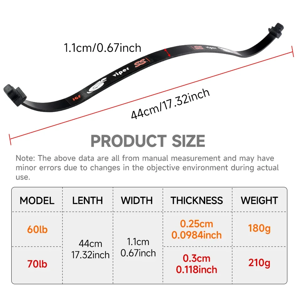 Crossbow 60/70 LBS Carbon Steel Bow Piece Bowstring 24 Strands 16.73 Inches DIY Outdoor Recurve Bow Shooting Accessories