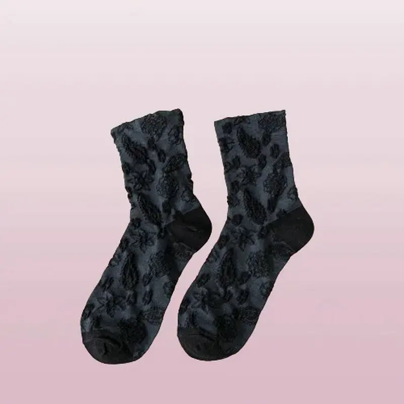 3/6 Paar Mittel rohrs ocken aus reiner Baumwolle Neue hochwertige Retro-Walds til Damen künstlerische Damen Herbst Retro gestapelte Socken