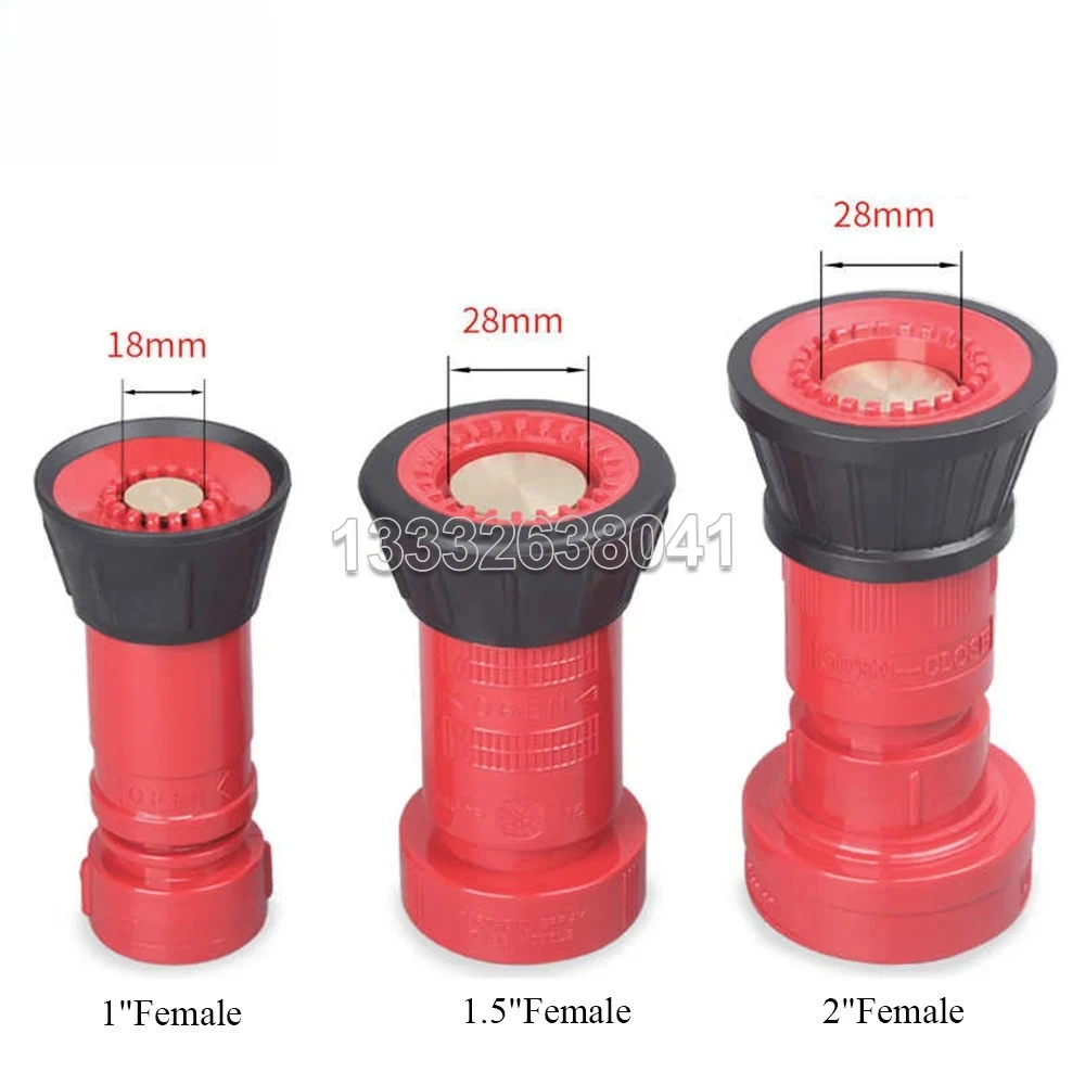 Fire Hose Nozzle High Pressure Performance 1 Inch Heavy Duty Nozzle for Garden Farm & Firefighting Use Hollow Jet Pipe Coupling