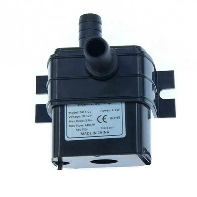 High Performance DC 12V 4.8W 240L/H Flow Rate CPU Cooling Car Brushless Water Pump Waterproof Brushless Pump