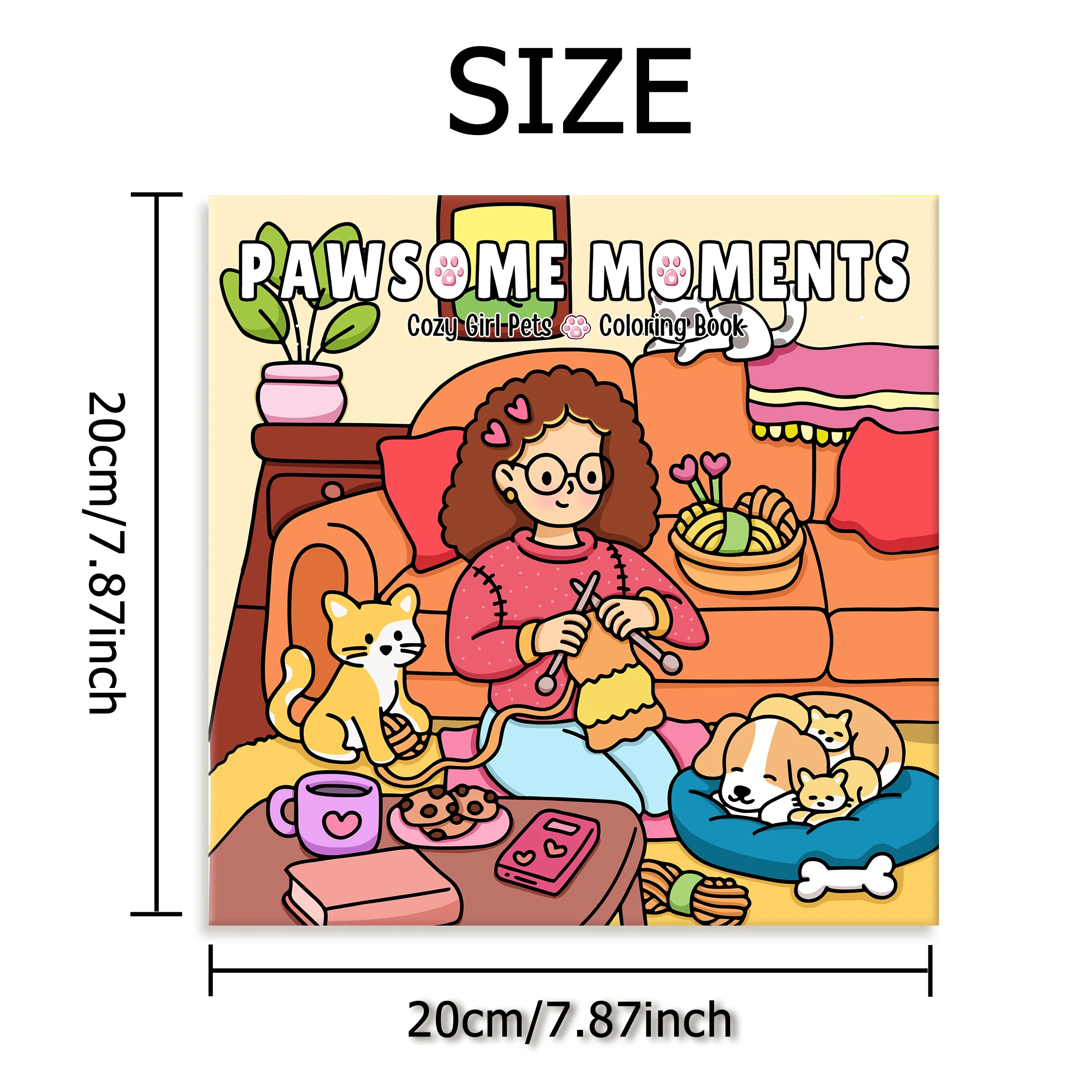 PETS MOMENTS: Coloring Book for Adults Featuring Cute Cozy Daily Activities for Relaxation (Cozy Spaces Coloring)