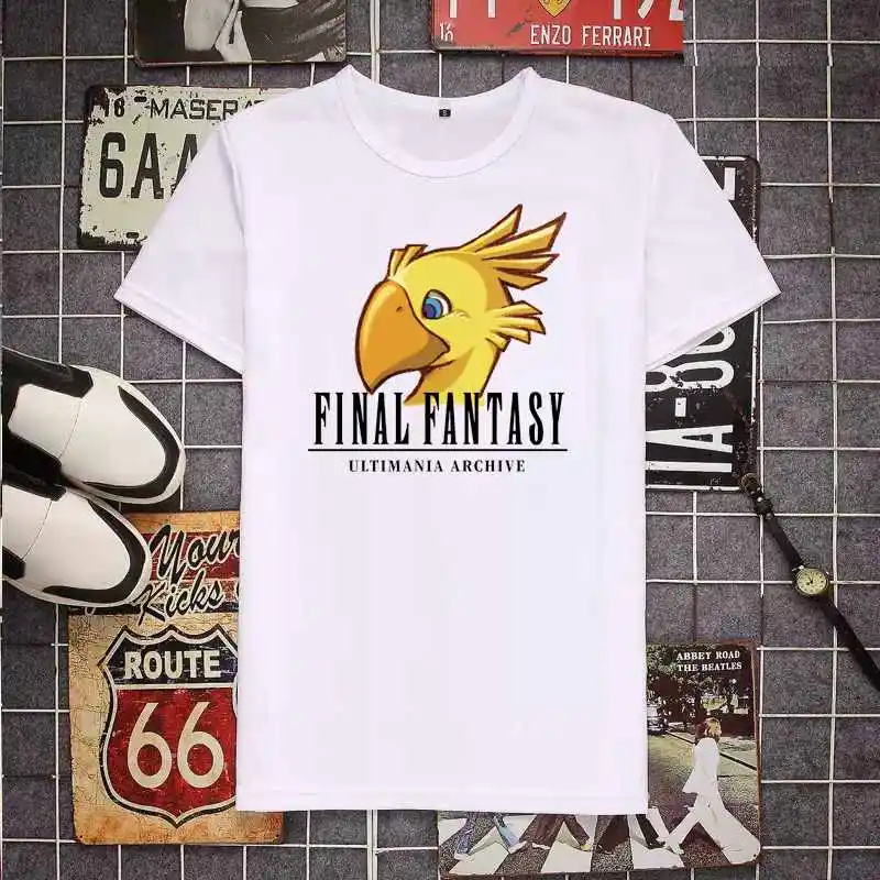 Mercenary Final Fantasy Chocobo Graphic Tshirts Men Cloud VII FF7 Video Game Strife Shinra Soldier Streetwear T Shirt