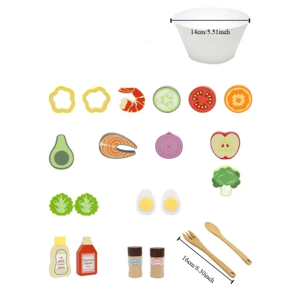 Wooden Pretend Play Kitchen Toys Play House Simulation Food Simulation Fruit Vegetable Set Miniature Montessori