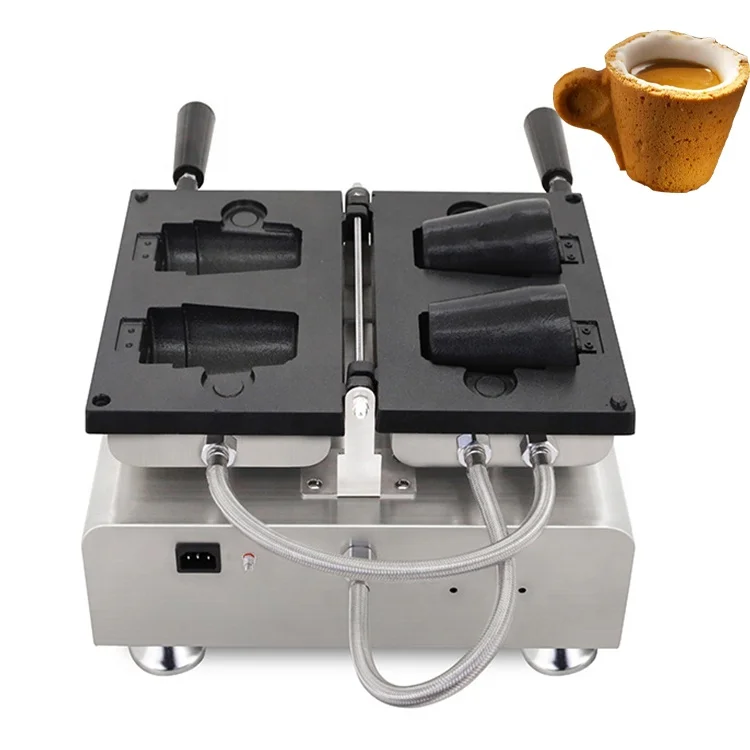 

New Style 201 Stainless Steel Edible Coffee Cups Making Machine Semi Semi-automatic Edible Tea Cup Waffle Cup Making Machine