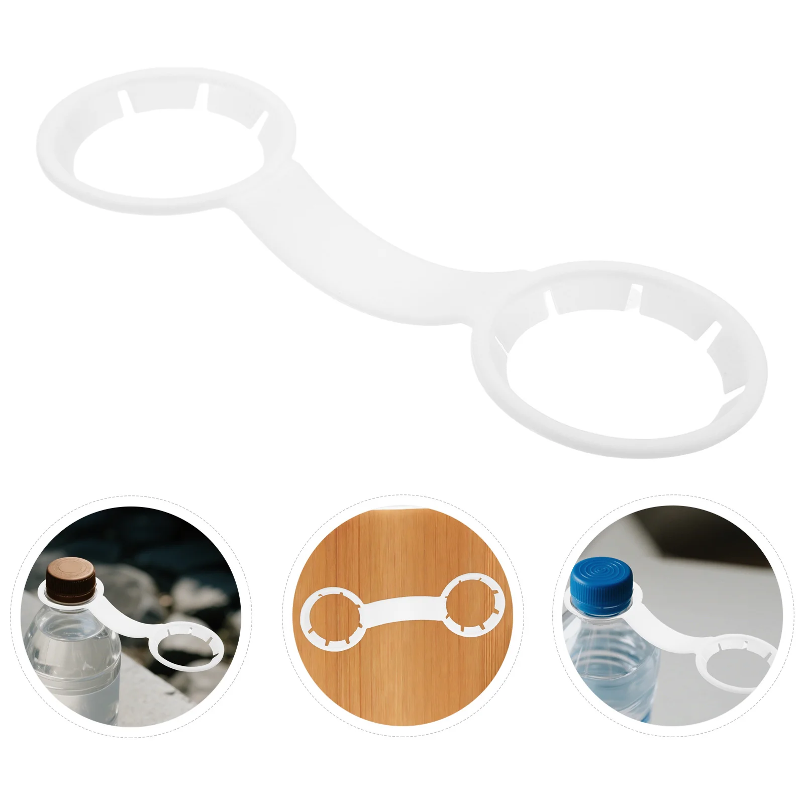 

100Pcs Plastic Drink Carrier with Ergonomic Handle Universal Bottle Hanging Buckle for Mineral Water Oil Bottles Portable