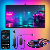 3.8M 5M 5V Usb Rgbic Led Ambilight For Tv With Ar Color Gamut Sensor Tv Adaptive Backlight Rgb Tv Sync Light Strip App Control