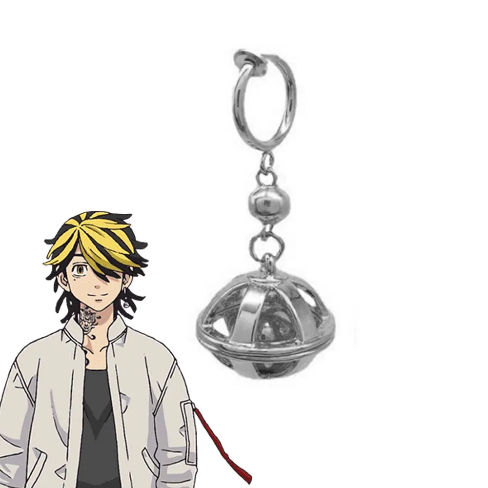 Fans Cosplay Jewelry Accessories Gift Anime Tokyo Revengers Kazutora Ball Earrings For Men