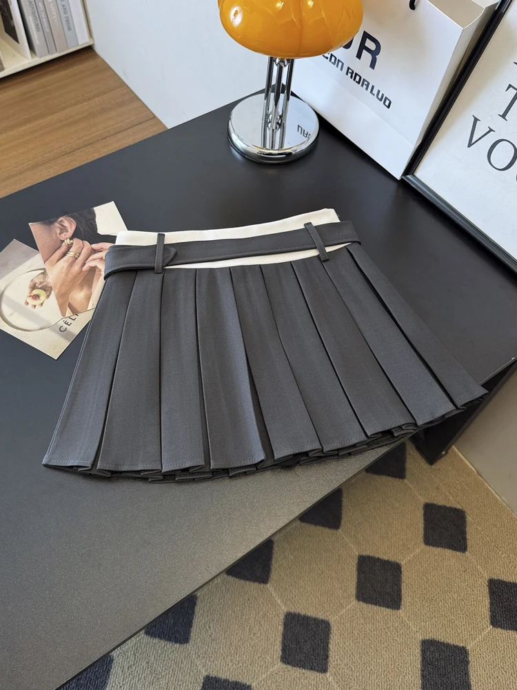 تنورة نسائية صغيرة غير رسمية نصف Y2K كورية هاراجوكو شارع العليا الجمالية 90S مجموعة البنات أكاديمية ريترو تنورة صغيرة الملابس 2025