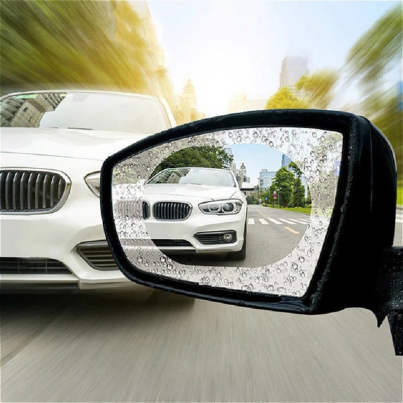 2PCS Car Rearview Mirror Car Accessories Interior Decoration Anti-Fog Membrane Waterproof Rainproof Window Protective Film