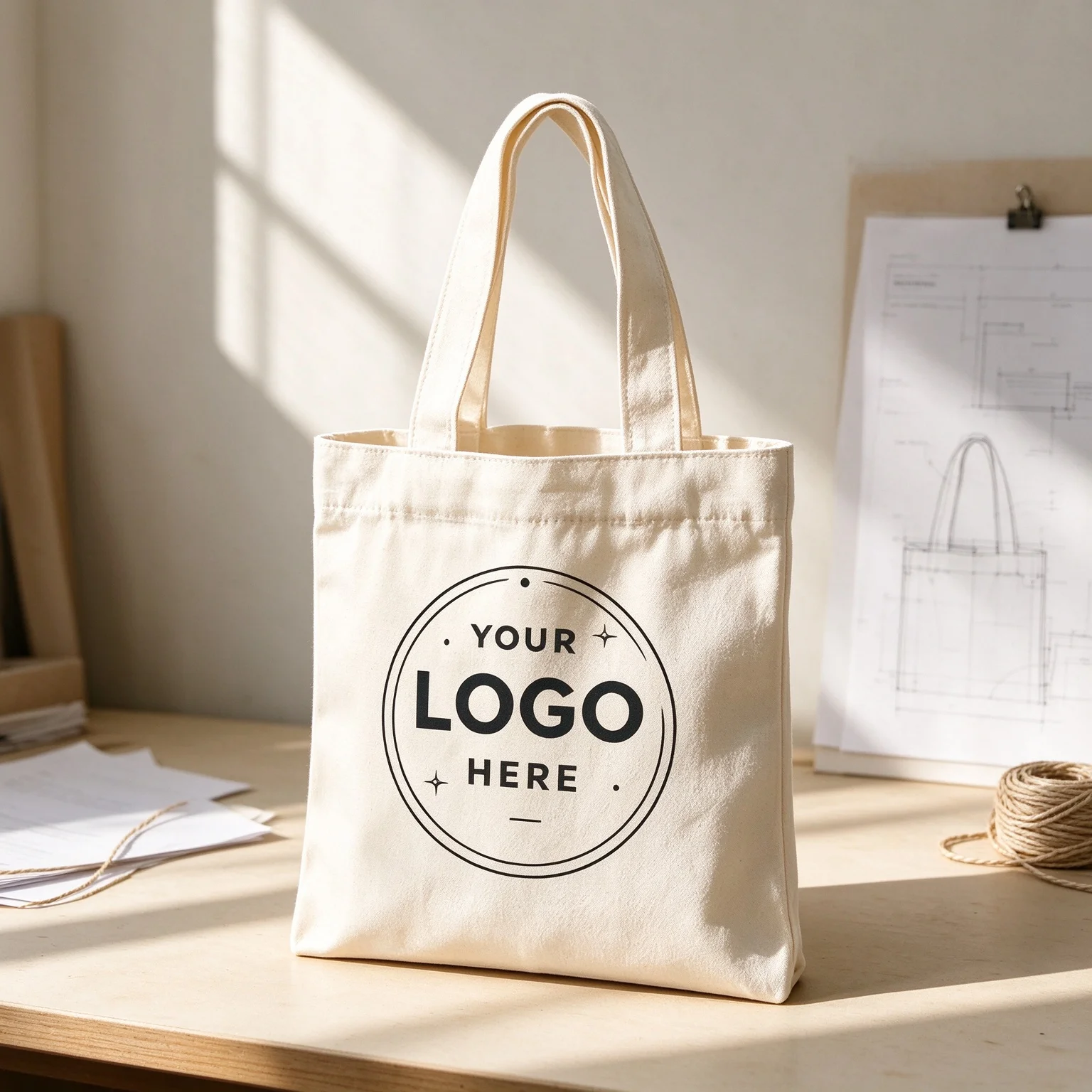 Custom Logo Canvas Tote Bag Personalized Reusable Shopping Bag Blank Canvas Bag for Women Men Daily Use
