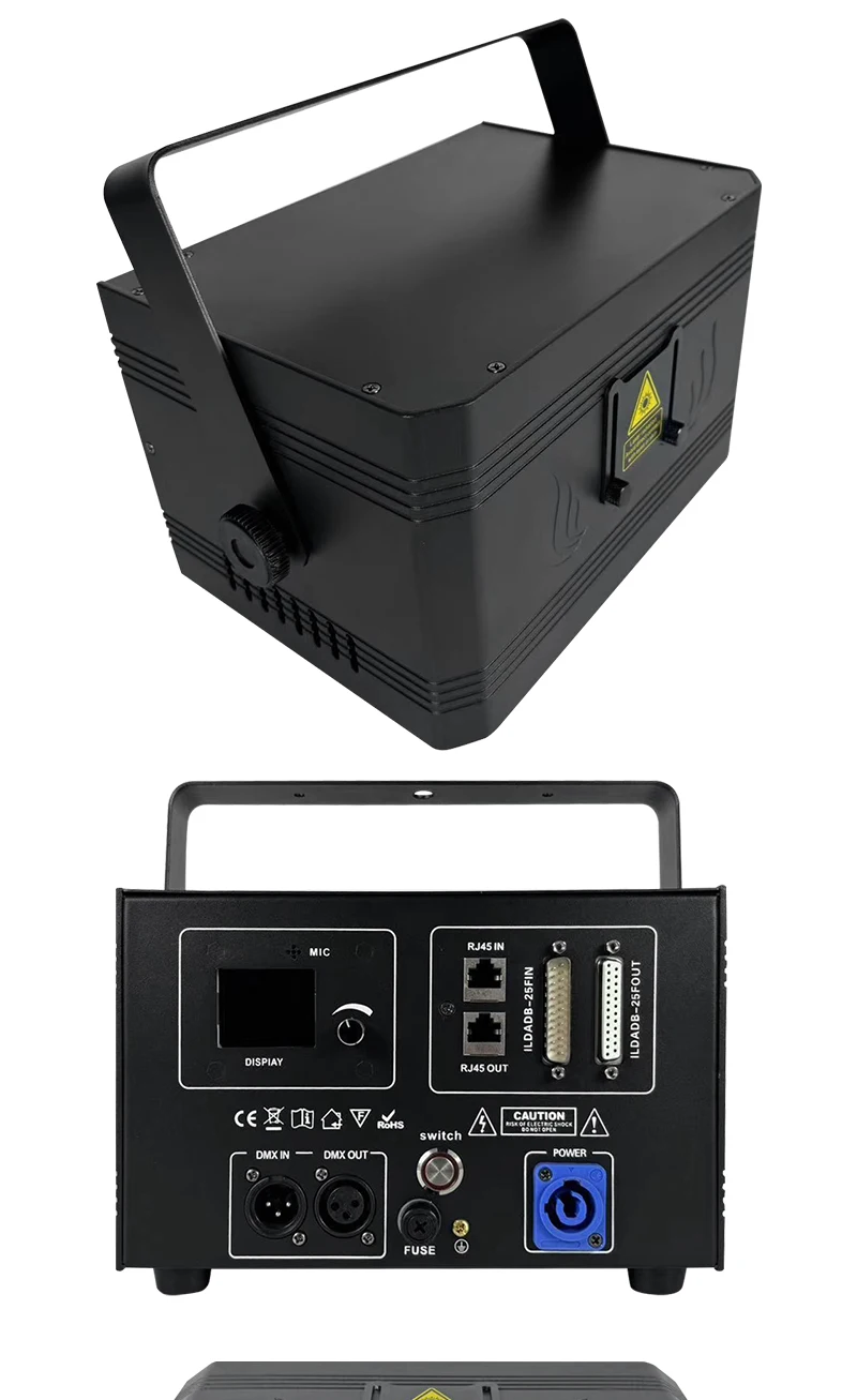 Animiertes Laserlicht, 5 W, vollfarbiges Scannen, ILDA, Bluetooth-Steuerung, DMX512, Strahlprojektor, Bar, Club, DJ, Disco, Weihnachtsfeier – Detail 8