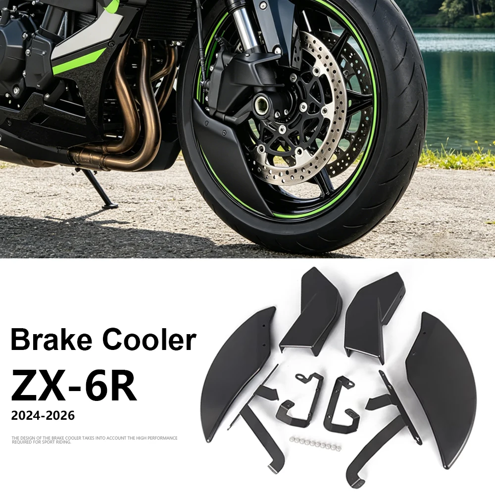

For Kawasaki Ninja 636 ZX-6R ZX6R ZX 6R 2024 2025 Motorcycle Air Ducts Side Cover ABS Brake Caliper Radiator Brake Disc Cooler