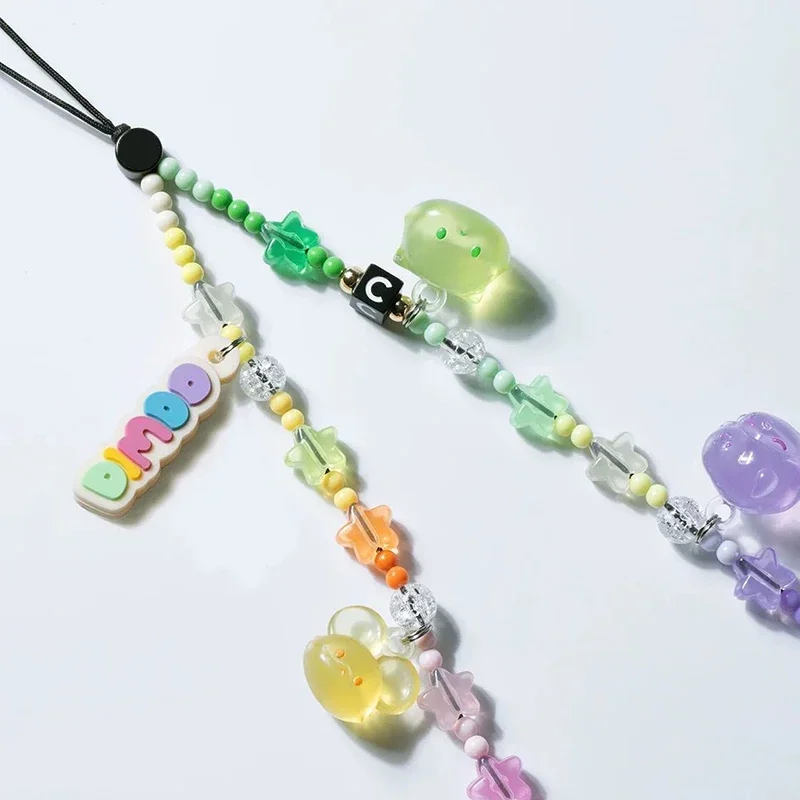 

Colorful Candy Phone Charm Short Chain Mobile Phone Straps for IPhone Lanyard Bracelet for Samsung Galaxy