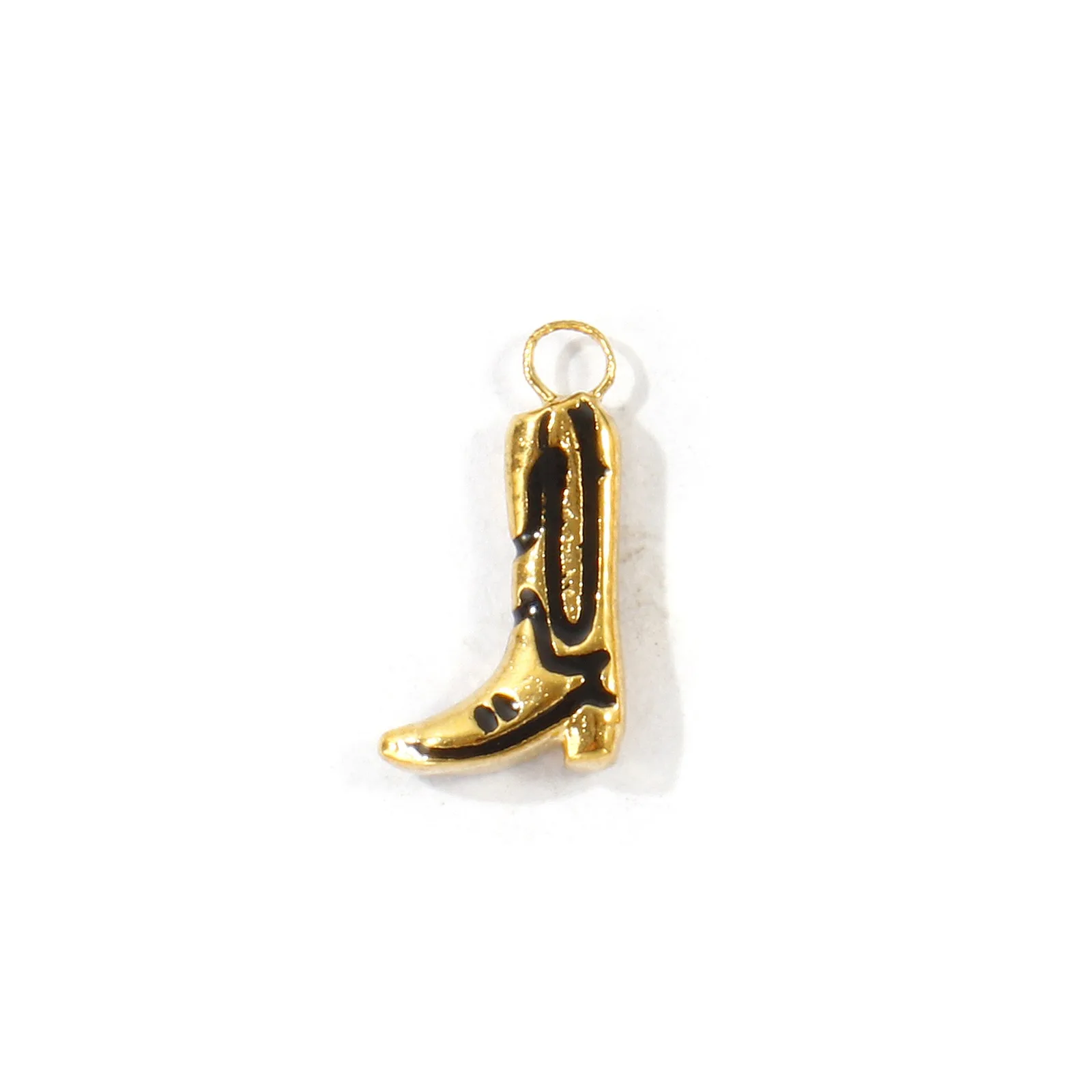 1 Stück 3D Emaille-Anhänger Hund Cowboy-Stiefel Heißluftballon 304 Edelstahl 18K vergoldeter Anhänger für DIY Halsketten-Schmuckherstellung – Detail 7