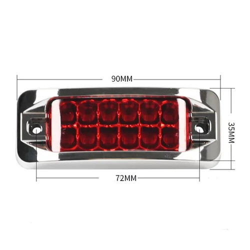 Imagen 2 del producto Luz LED de posición lateral Universal, lámpara de liquidación para camión, remolque, autobús, furgoneta, señal de giro, luces de freno trasero, 2X/4X12V 24V