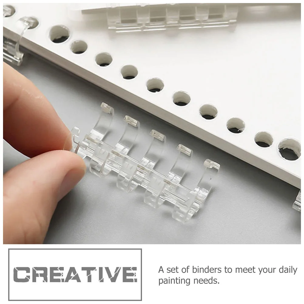 

10Pcs Loose Leaf Binder Plastic Practical for Office School Scrapbook Five-Hole Segmented Creative